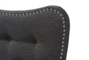 Andor Dark Gray Fabric Queen Size Headboard Baxton