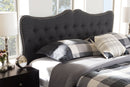 Andor Dark Gray Fabric Queen Size Headboard Baxton