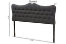 Andor Dark Gray Fabric Queen Size Headboard Baxton