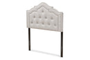 Lucca Greyish Beige Fabric Twin Size Headboard Baxton