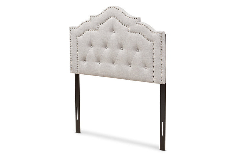 Lucca Greyish Beige Fabric Twin Size Headboard Baxton