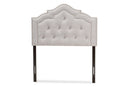 Lucca Greyish Beige Fabric Twin Size Headboard Baxton