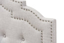 Lucca Greyish Beige Fabric Twin Size Headboard Baxton