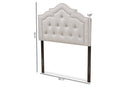 Lucca Greyish Beige Fabric Twin Size Headboard Baxton