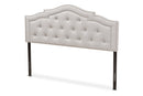 Lucca Greyish Beige Fabric Queen Size Headboard Baxton