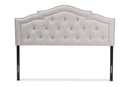 Lucca Greyish Beige Fabric King Size Headboard Baxton