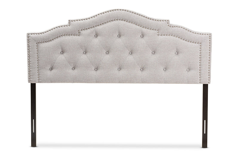 Lucca Greyish Beige Fabric Full Size Headboard Baxton