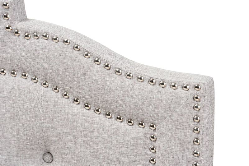 Lucca Greyish Beige Fabric Full Size Headboard Baxton