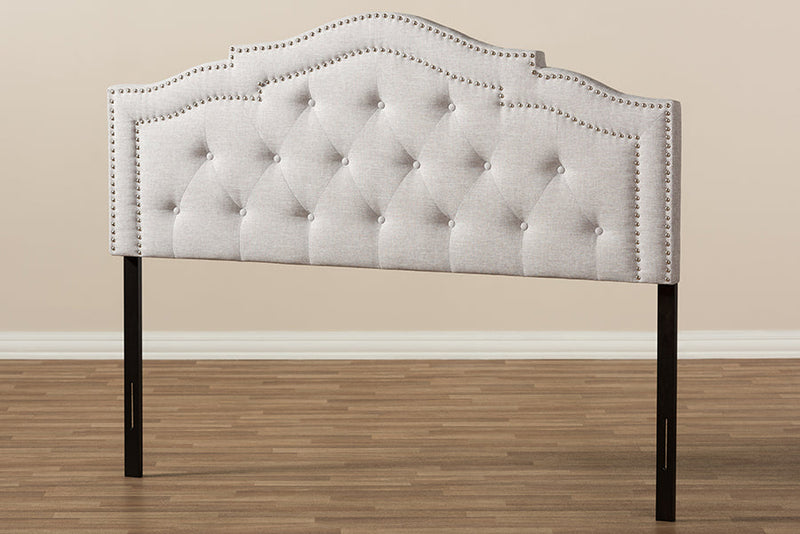 Lucca Greyish Beige Fabric Full Size Headboard Baxton