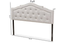 Lucca Greyish Beige Fabric Full Size Headboard Baxton