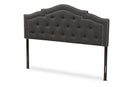 Lucca Dark Gray Fabric Queen Size Headboard Baxton