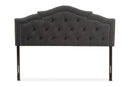Lucca Dark Gray Fabric Queen Size Headboard Baxton