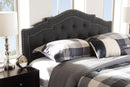 Lucca Dark Gray Fabric Queen Size Headboard Baxton