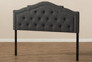 Lucca Dark Gray Fabric Queen Size Headboard Baxton