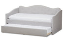 Tazara Greyish Beige Fabric Daybed w/Trundle Baxton
