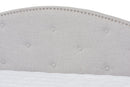 Tazara Greyish Beige Fabric Daybed w/Trundle Baxton