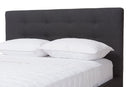 Genna Dark Gray Fabric Full Size Platform Bed Baxton