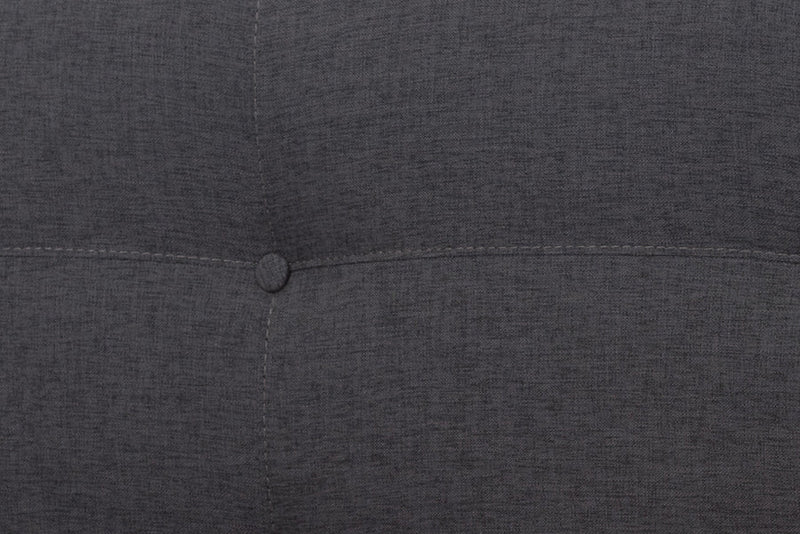 Genna Dark Gray Fabric Upholstered Full Size 2Pc Bedroom Set Baxton