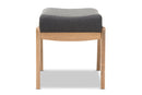 Claverie Dark Gray Fabric Ottoman Baxton