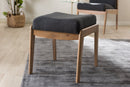 Claverie Dark Gray Fabric Ottoman Baxton