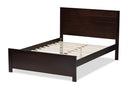 Garron Mission Style Dark Brown-Full Platform Bed Baxton