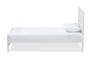 Heaton Mission Style White-Twin Platform Bed Baxton