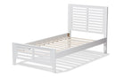 Heaton Mission Style White-Twin Platform Bed Baxton