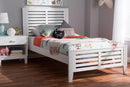 Heaton Mission Style White-Twin Platform Bed Baxton