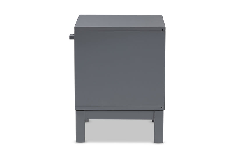 Annabelle Modern and Contemporary Gray Wood 1-Drawer Nightstand