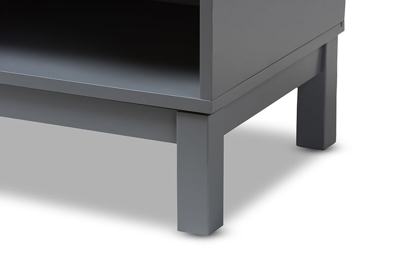 Annabelle Modern and Contemporary Gray Wood 1-Drawer Nightstand