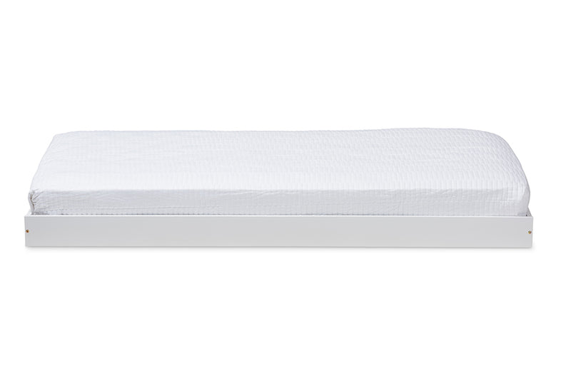 Dansby Modern and Contemporary White-Finished Twin Trundle