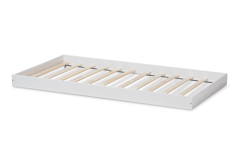 Dansby Modern and Contemporary White-Finished Twin Trundle