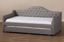 Rene Light Gray Fabric Daybed w/Trundle Baxton