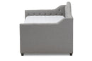 Rene Light Gray Fabric Daybed w/Trundle Baxton