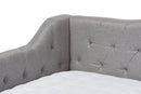 Rene Light Gray Fabric Daybed w/Trundle Baxton
