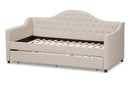 Rene Light Beige Fabric Daybed w/Trundle Baxton