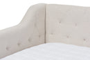 Rene Light Beige Fabric Daybed w/Trundle Baxton