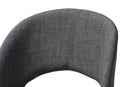 Germaine Dark Gray Fabric Upholstered Walnut Bar Stool (Set of 2) Baxton