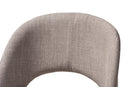 Germaine Light Gray Fabric Upholstered Walnut Bar Stool (Set of 2) Baxton