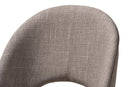 Everdon Light Gray Fabric Upholstered Walnut Dining Chair (Set of 2) Baxton