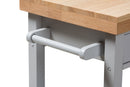 Solo Coastal and Farmhouse Light Gray Wood Kitchen Cart Baxton