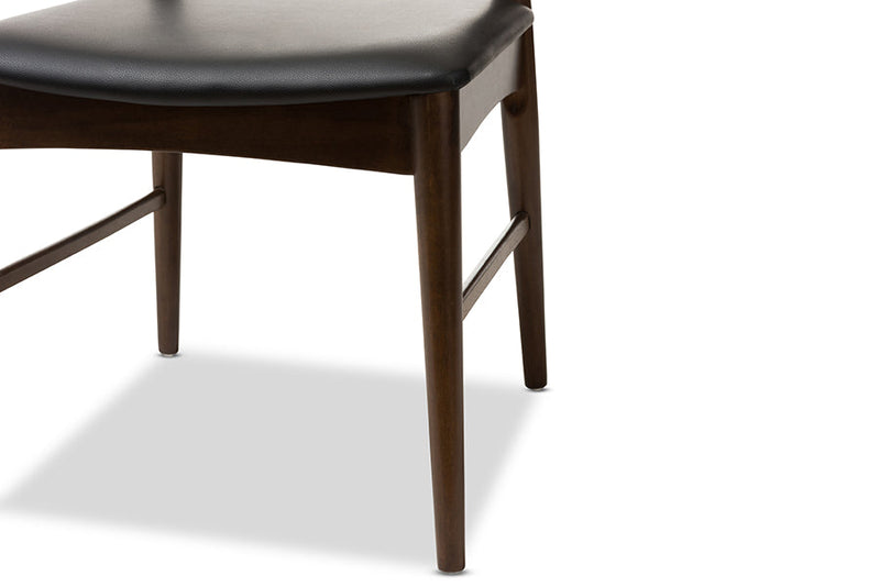Harris Walnut Wood Dining Chair (Set of 2) Baxton
