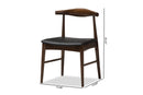 Harris Walnut Wood Dining Chair (Set of 2) Baxton