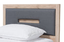 Calida Dark Gray and Light Brown Two-Tone 2-Drawer Twin Size Storage Bed Baxton