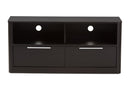 Darcell Espresso Brown 2-Drawer TV Stand Baxton