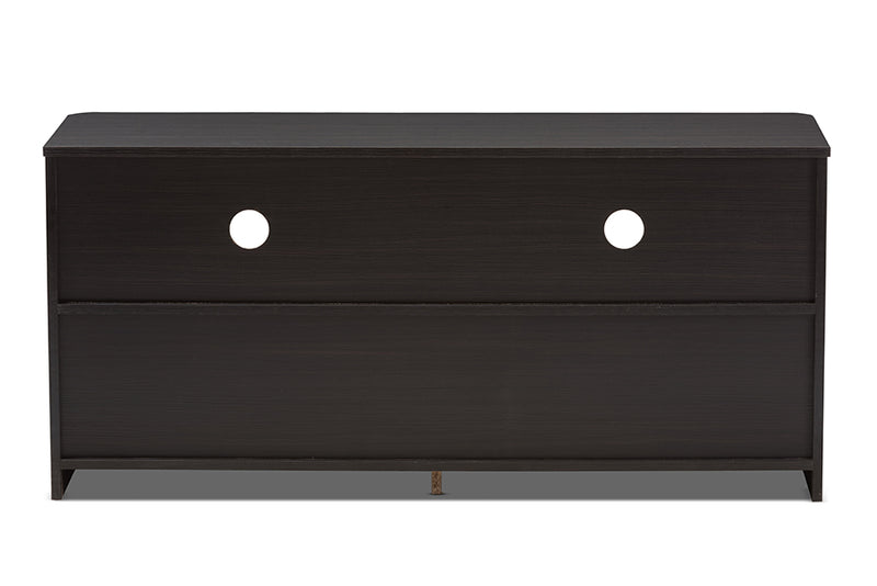 Darcell Modern and Contemporary Espresso Brown Finished Wood 2-Drawer TV Stand