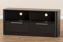 Darcell Espresso Brown 2-Drawer TV Stand Baxton