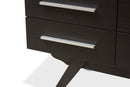 Glynn Espresso Brown 6-Drawer Dresser Baxton