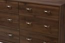 Hayward Walnut Brown Finished 6-Drawer Dresser Baxton