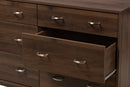 Hayward Walnut Brown Finished 6-Drawer Dresser Baxton